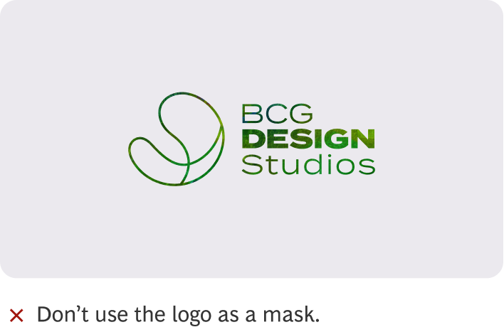 Don't use the logo as a mask